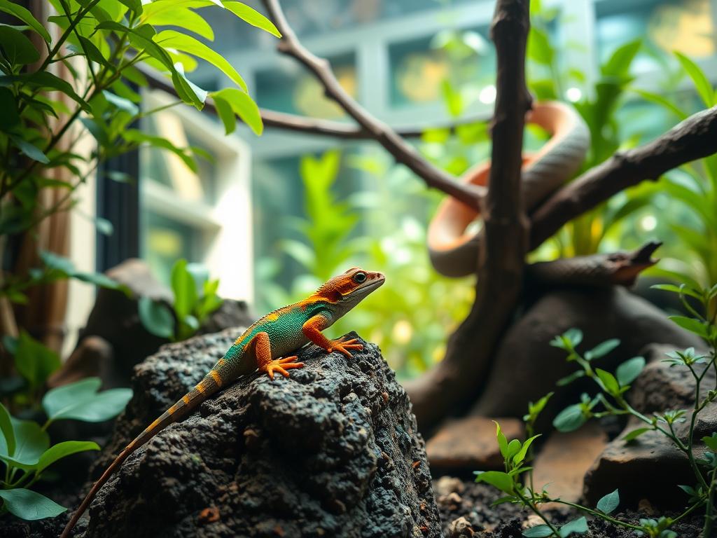 Czy można trzymać węża i gekona w jednym terrarium?